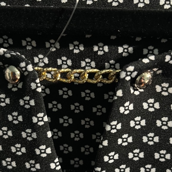 Zac & Rachel Asymmetrical Black and White Tunic with Gold Hardware NWOT - Picture 5 of 5